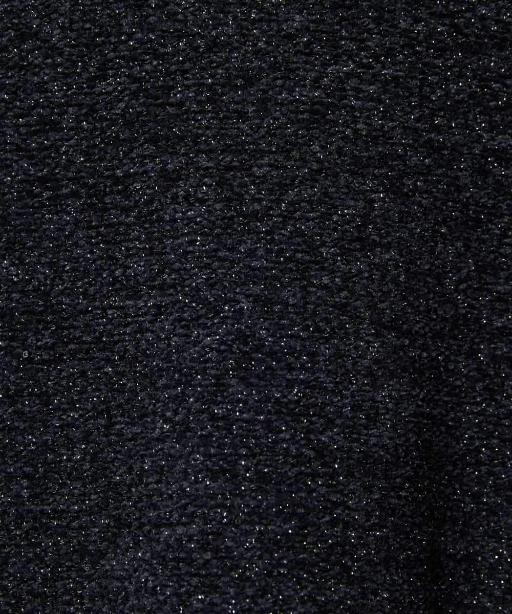 FMSBD30250 MICHEL KLEIN(ミッシェルクラン) ツィード調モールニットジャケット ブラック