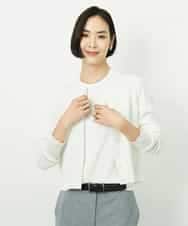 FMSDD01230 MICHEL KLEIN(ミッシェルクラン) [アンサンブル対応]コンパクトクルーネックカーディガン ホワイト