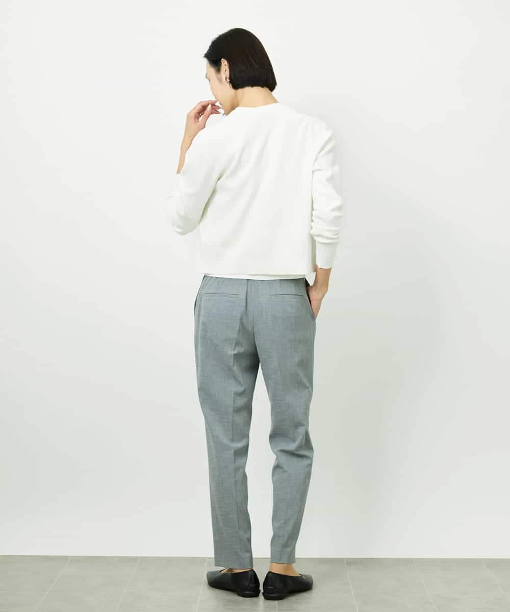 FMSDD01230 MICHEL KLEIN(ミッシェルクラン) [アンサンブル対応]コンパクトクルーネックカーディガン ホワイト