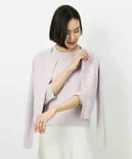 FMSDD01230 MICHEL KLEIN(ミッシェルクラン) [アンサンブル対応]コンパクトクルーネックカーディガン ホワイト