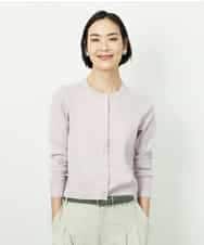 FMSDD01230 MICHEL KLEIN(ミッシェルクラン) [アンサンブル対応]コンパクトクルーネックカーディガン ホワイト