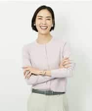 FMSDD01230 MICHEL KLEIN(ミッシェルクラン) [アンサンブル対応]コンパクトクルーネックカーディガン ホワイト