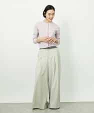 FMSDD01230 MICHEL KLEIN(ミッシェルクラン) [アンサンブル対応]コンパクトクルーネックカーディガン ホワイト