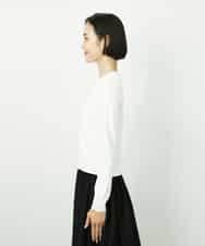 FMSDD01230 MICHEL KLEIN(ミッシェルクラン) [アンサンブル対応]コンパクトクルーネックカーディガン ホワイト