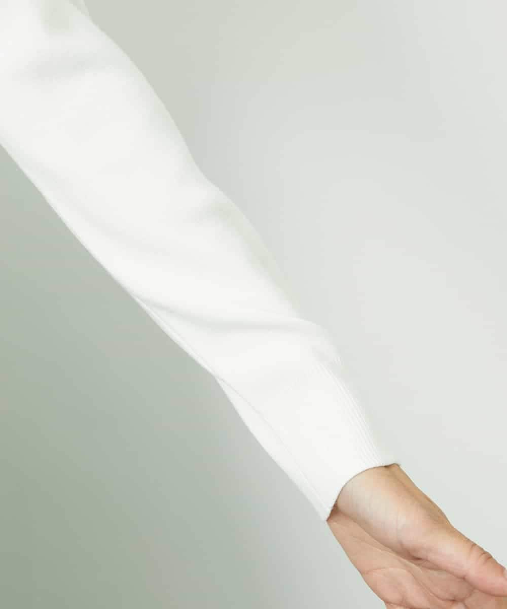 FMSDD01230 MICHEL KLEIN(ミッシェルクラン) [アンサンブル対応]コンパクトクルーネックカーディガン ホワイト