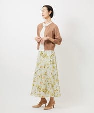 FMSDD13230 MICHEL KLEIN(ミッシェルクラン) コンパクトクルーネックカーディガン ベージュ