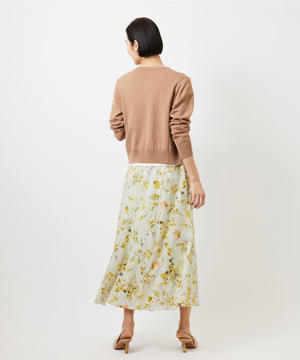 FMSDD13230 MICHEL KLEIN(ミッシェルクラン) コンパクトクルーネックカーディガン ベージュ