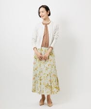 FMSDD13230 MICHEL KLEIN(ミッシェルクラン) コンパクトクルーネックカーディガン ベージュ