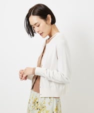 FMSDD13230 MICHEL KLEIN(ミッシェルクラン) コンパクトクルーネックカーディガン ベージュ