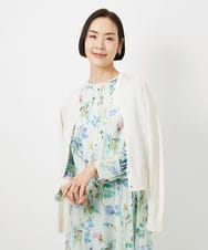 FMSDD13230 MICHEL KLEIN(ミッシェルクラン) コンパクトクルーネックカーディガン ベージュ