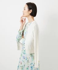 FMSDD13230 MICHEL KLEIN(ミッシェルクラン) コンパクトクルーネックカーディガン ベージュ