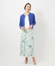 FMSDD13230 MICHEL KLEIN(ミッシェルクラン) コンパクトクルーネックカーディガン ベージュ