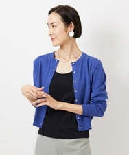 FMSDD13230 MICHEL KLEIN(ミッシェルクラン) コンパクトクルーネックカーディガン ベージュ