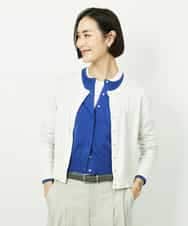 FMSDD13230 MICHEL KLEIN(ミッシェルクラン) コンパクトクルーネックカーディガン アイボリー