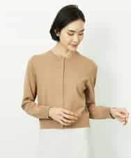 FMSDD13230 MICHEL KLEIN(ミッシェルクラン) コンパクトクルーネックカーディガン ベージュ