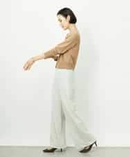 FMSDD13230 MICHEL KLEIN(ミッシェルクラン) コンパクトクルーネックカーディガン ベージュ