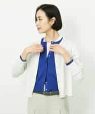 FMSDD13230 MICHEL KLEIN(ミッシェルクラン) コンパクトクルーネックカーディガン ベージュ