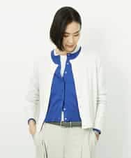 FMSDD13230 MICHEL KLEIN(ミッシェルクラン) コンパクトクルーネックカーディガン ベージュ