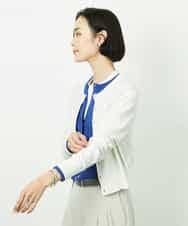 FMSDD13230 MICHEL KLEIN(ミッシェルクラン) コンパクトクルーネックカーディガン ベージュ