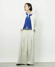 FMSDD13230 MICHEL KLEIN(ミッシェルクラン) コンパクトクルーネックカーディガン ベージュ