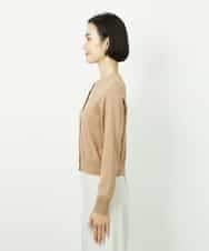 FMSDD13230 MICHEL KLEIN(ミッシェルクラン) コンパクトクルーネックカーディガン ベージュ