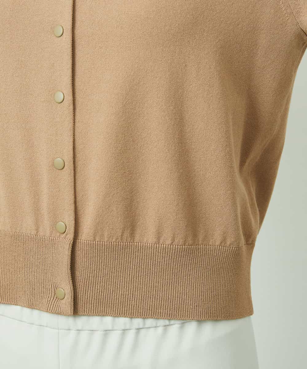 FMSDD13230 MICHEL KLEIN(ミッシェルクラン) コンパクトクルーネックカーディガン ベージュ