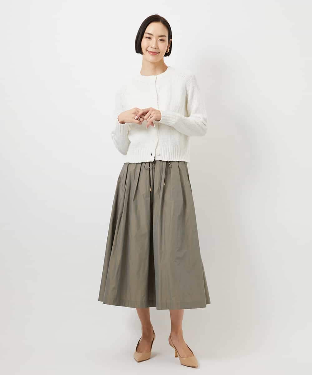 FMSDD14230 MICHEL KLEIN(ミッシェルクラン) クルーネックカーディガン ホワイト