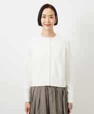 FMSDD14230 MICHEL KLEIN(ミッシェルクラン) クルーネックカーディガン ホワイト