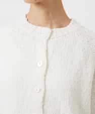 FMSDD14230 MICHEL KLEIN(ミッシェルクラン) クルーネックカーディガン ホワイト