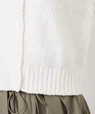 FMSDD14230 MICHEL KLEIN(ミッシェルクラン) クルーネックカーディガン ホワイト