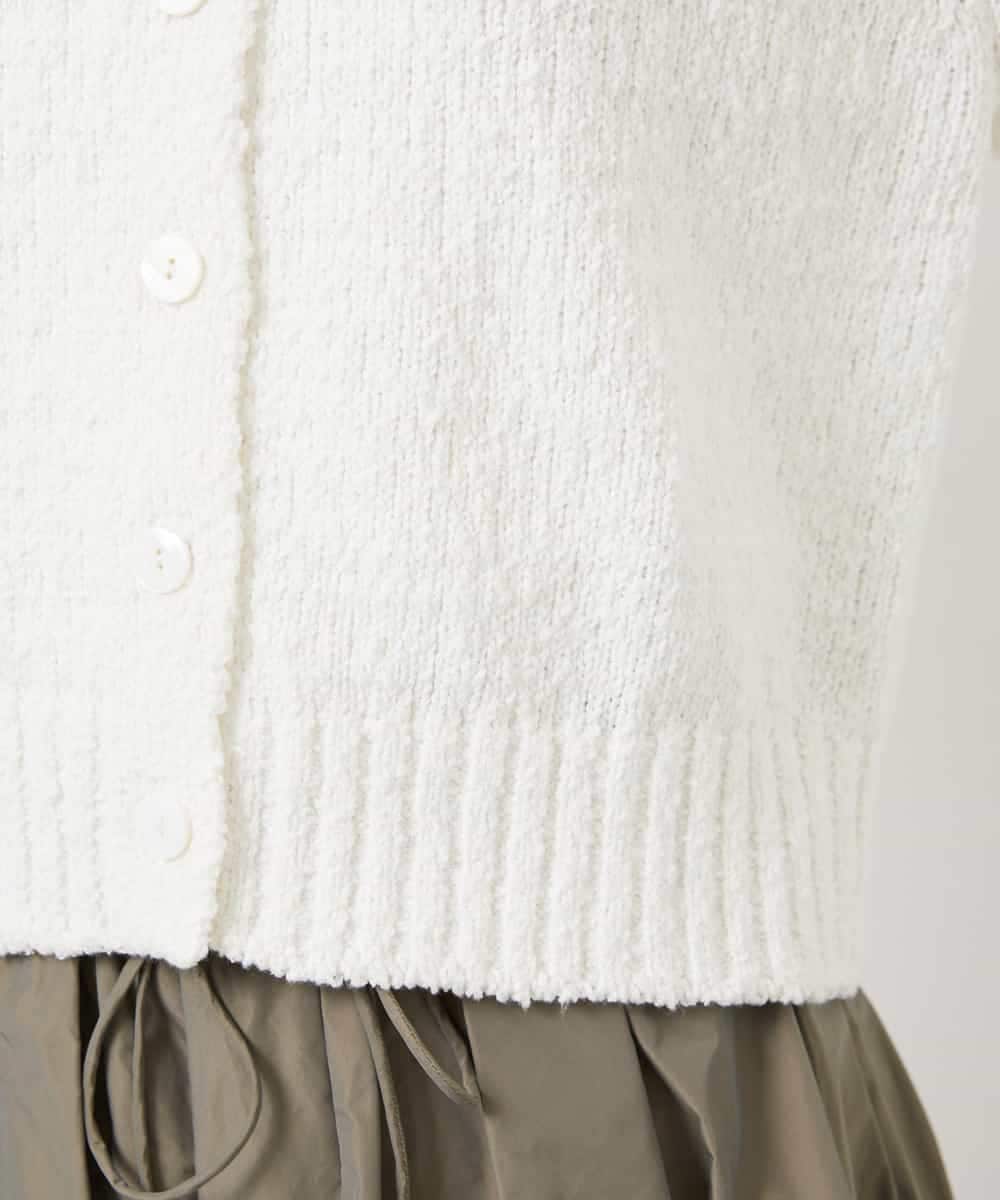 FMSDD14230 MICHEL KLEIN(ミッシェルクラン) クルーネックカーディガン ホワイト