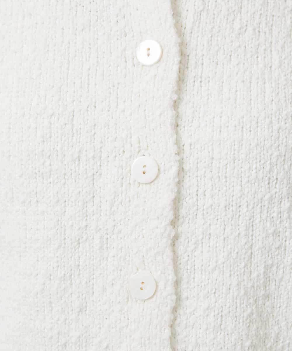 FMSDD14230 MICHEL KLEIN(ミッシェルクラン) クルーネックカーディガン ホワイト