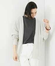 FMSGA10200 MICHEL KLEIN(ミッシェルクラン) ドルマンスリーブロングカーディガン(WEB限定カラーあり) ダークグレー