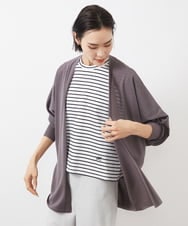 FMSGA10200 MICHEL KLEIN(ミッシェルクラン) ドルマンスリーブロングカーディガン(WEB限定カラーあり) ダークグレー