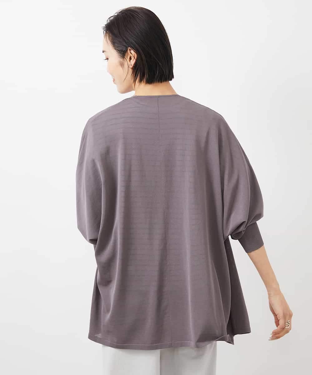 FMSGA10200 MICHEL KLEIN(ミッシェルクラン) ドルマンスリーブロングカーディガン(WEB限定カラーあり) ダークグレー