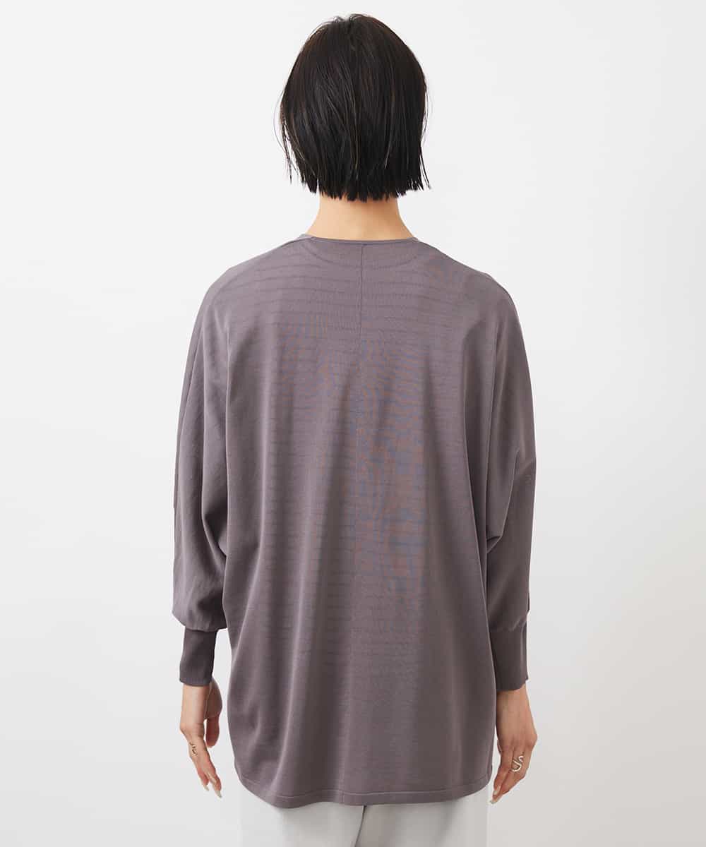 FMSGA10200 MICHEL KLEIN(ミッシェルクラン) ドルマンスリーブロングカーディガン(WEB限定カラーあり) ダークグレー