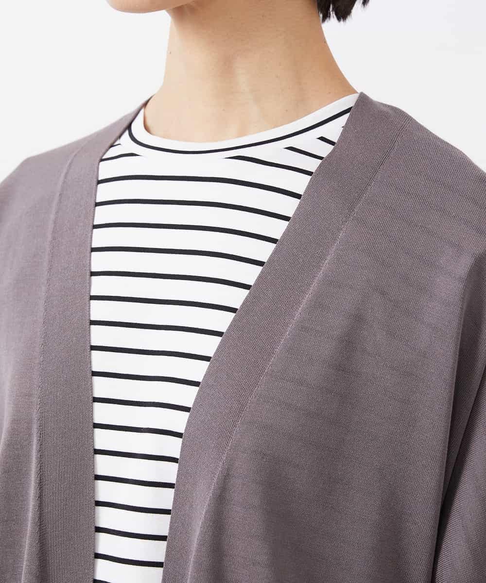 FMSGA10200 MICHEL KLEIN(ミッシェルクラン) ドルマンスリーブロングカーディガン(WEB限定カラーあり) ダークグレー