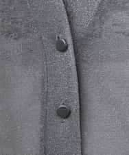 FMSGA19230 MICHEL KLEIN(ミッシェルクラン) シアーラメVネックカーディガン グレー