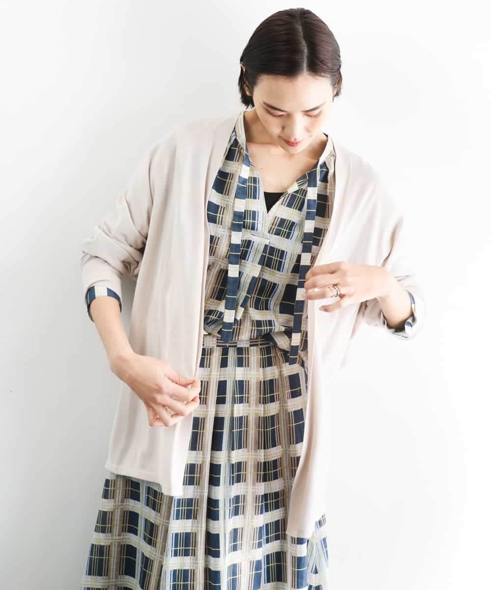 FMSGD10200 MICHEL KLEIN(ミッシェルクラン) ドルマンスリーブ トッパーカーディガン ベージュ