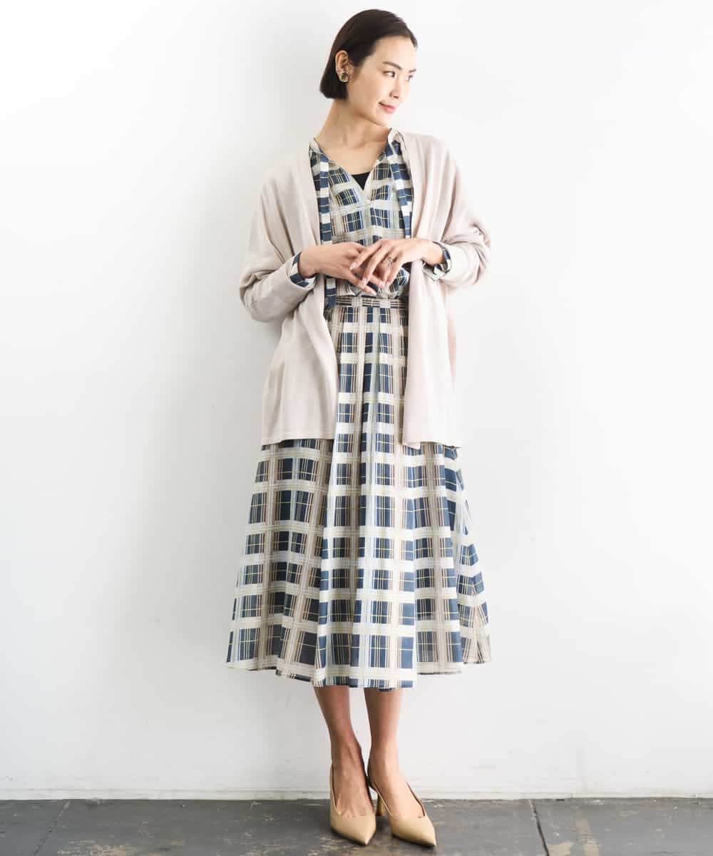 FMSGD10200 MICHEL KLEIN(ミッシェルクラン) ドルマンスリーブ トッパーカーディガン ベージュ