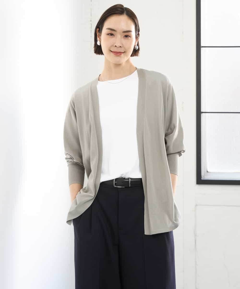 FMSGD10200 MICHEL KLEIN(ミッシェルクラン) ドルマンスリーブ トッパーカーディガン ベージュ