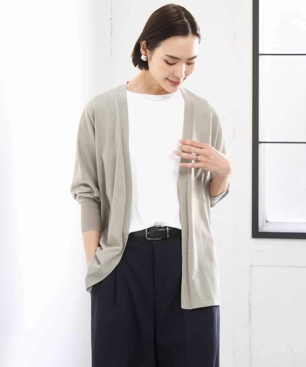 FMSGD10200 MICHEL KLEIN(ミッシェルクラン) ドルマンスリーブ トッパーカーディガン ベージュ