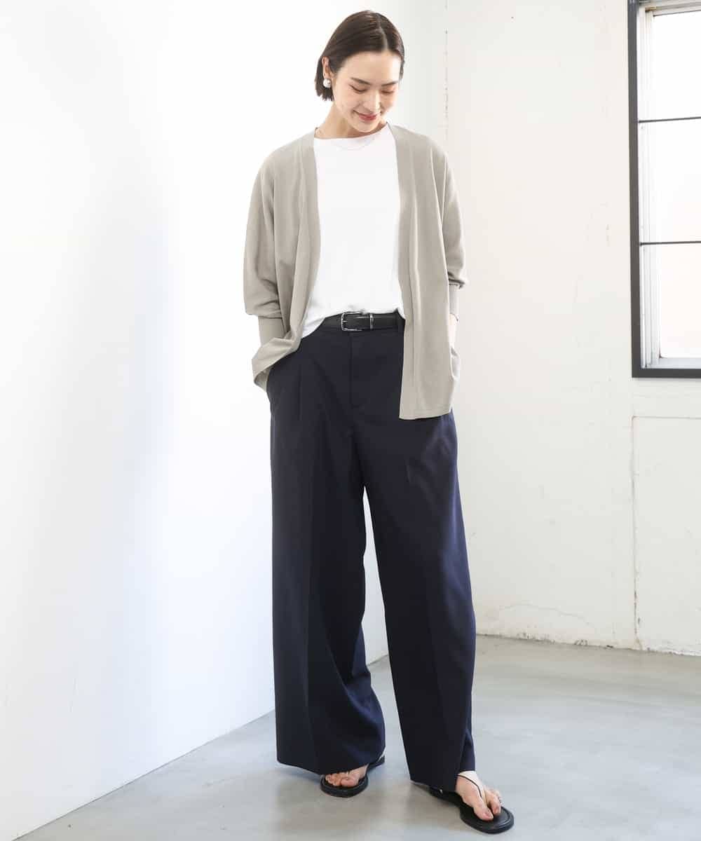 FMSGD10200 MICHEL KLEIN(ミッシェルクラン) ドルマンスリーブ トッパーカーディガン ベージュ