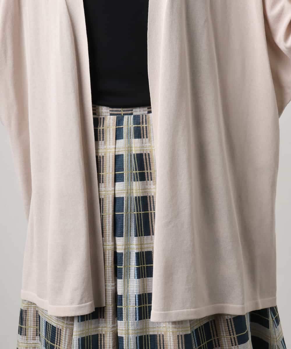 FMSGD10200 MICHEL KLEIN(ミッシェルクラン) ドルマンスリーブ トッパーカーディガン ベージュ