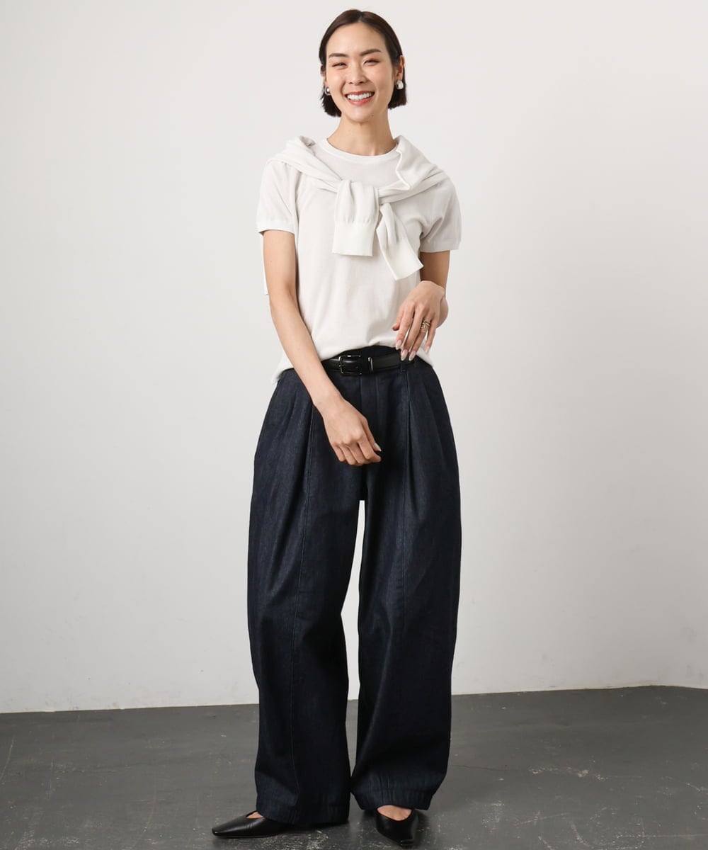 FMSGD24230 MICHEL KLEIN(ミッシェルクラン) [アンサンブル対応]シアーカーディガン アイボリー