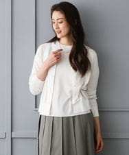 FMSGD24230 MICHEL KLEIN(ミッシェルクラン) [アンサンブル対応]シアーカーディガン アイボリー