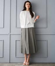 FMSGD24230 MICHEL KLEIN(ミッシェルクラン) [アンサンブル対応]シアーカーディガン アイボリー