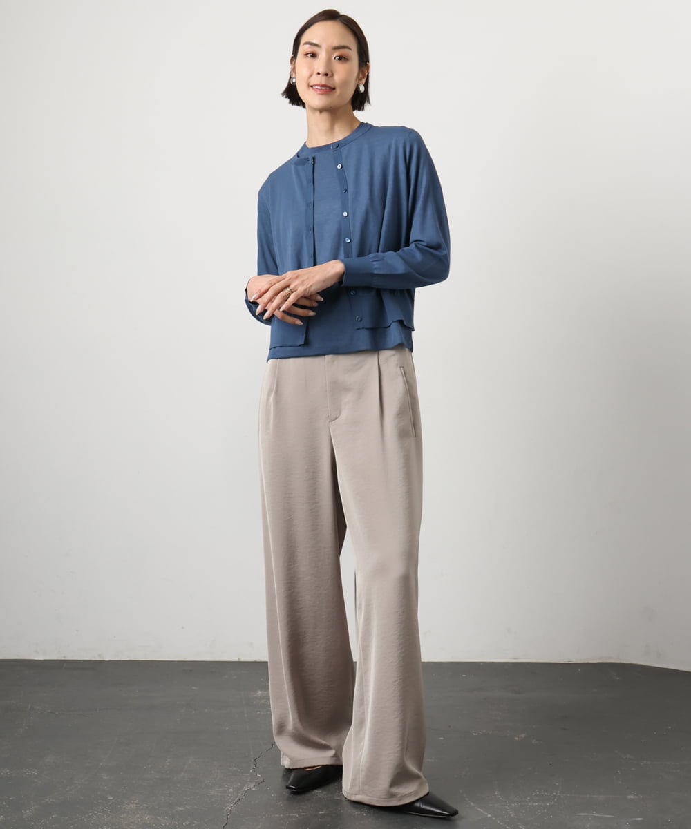 FMSGD24230 MICHEL KLEIN(ミッシェルクラン) [アンサンブル対応]シアーカーディガン アイボリー