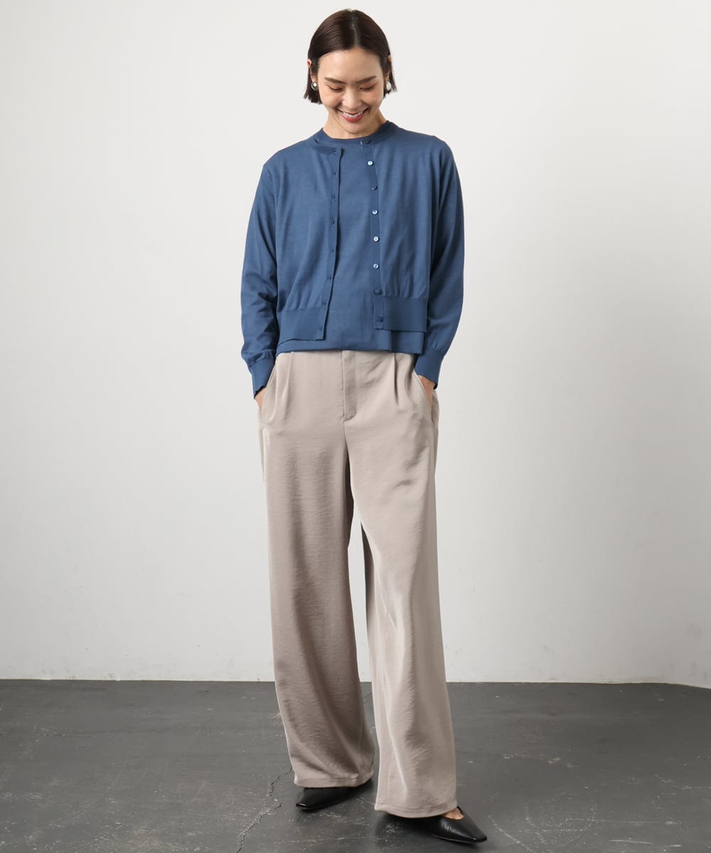 FMSGD24230 MICHEL KLEIN(ミッシェルクラン) [アンサンブル対応]シアーカーディガン アイボリー