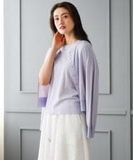 FMSGD24230 MICHEL KLEIN(ミッシェルクラン) [アンサンブル対応]シアーカーディガン アイボリー